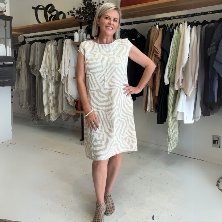 Nelia | Summer Dress with Round Neck and Beautiful Print