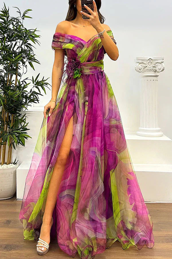 Juliet | Elegant Off-Shoulder Maxi Dress