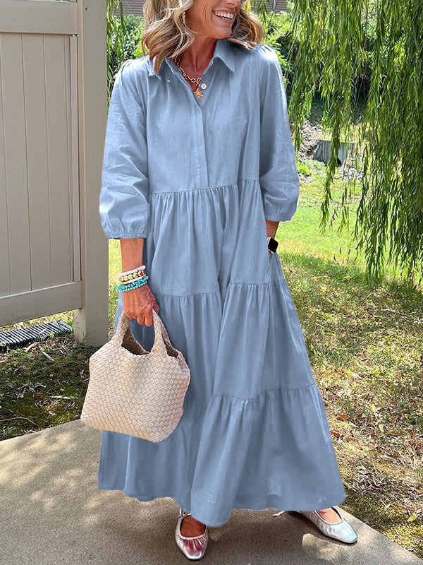 Amara | Everyday Cotton Tiered Maxi Dress