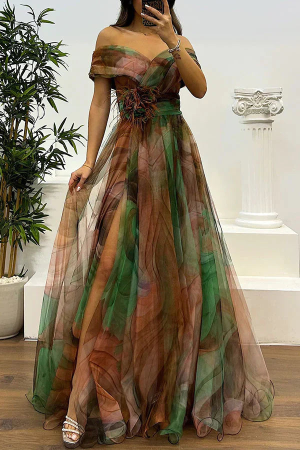 Juliet | Elegant Off-Shoulder Maxi Dress