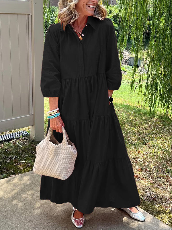 Amara | Everyday Cotton Tiered Maxi Dress