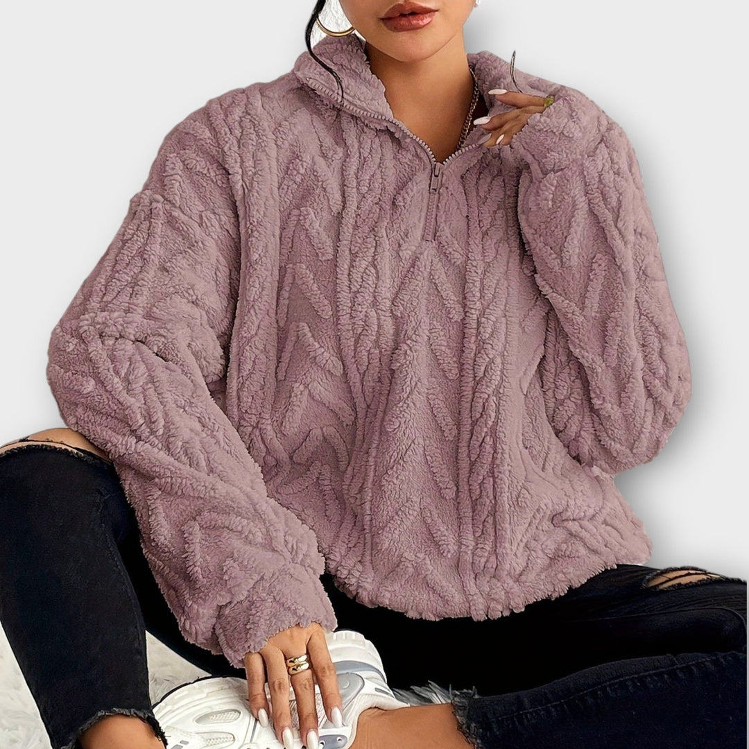 Fiona | Braided Zip-Up Pullover