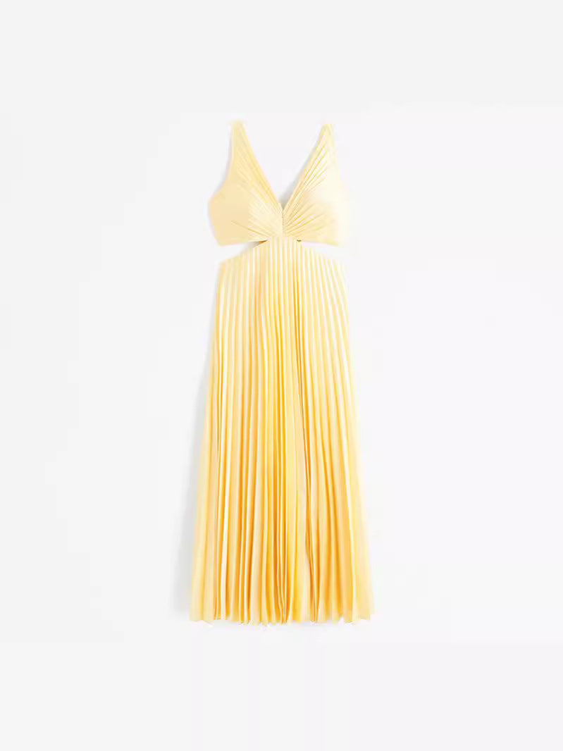 Sarai | Trendy V-Neck Solid Color Maxi Dress