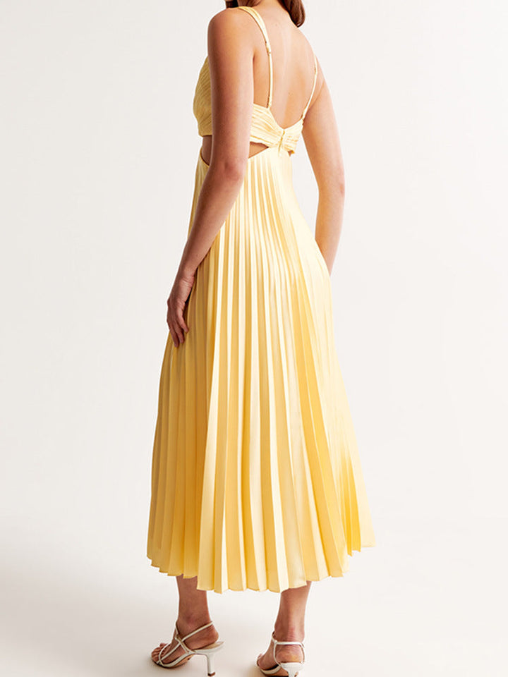 Sarai | Trendy V-Neck Solid Color Maxi Dress