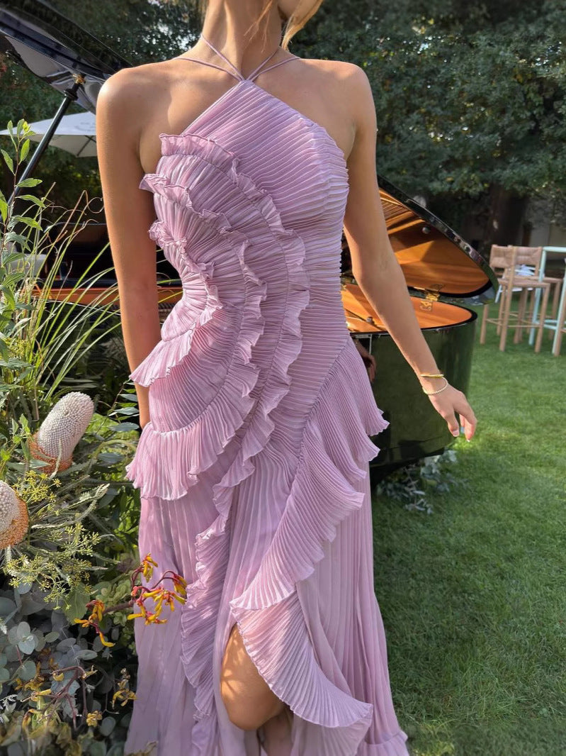 Juliette | Ruffle Halter Dress
