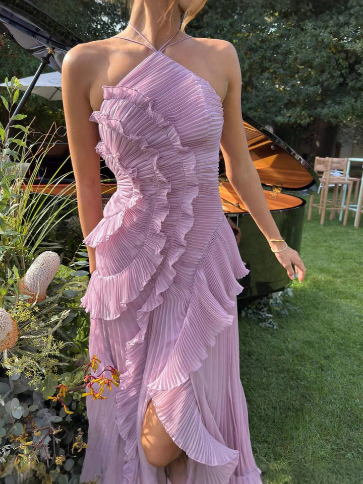 Juliette | Ruffle Halter Dress