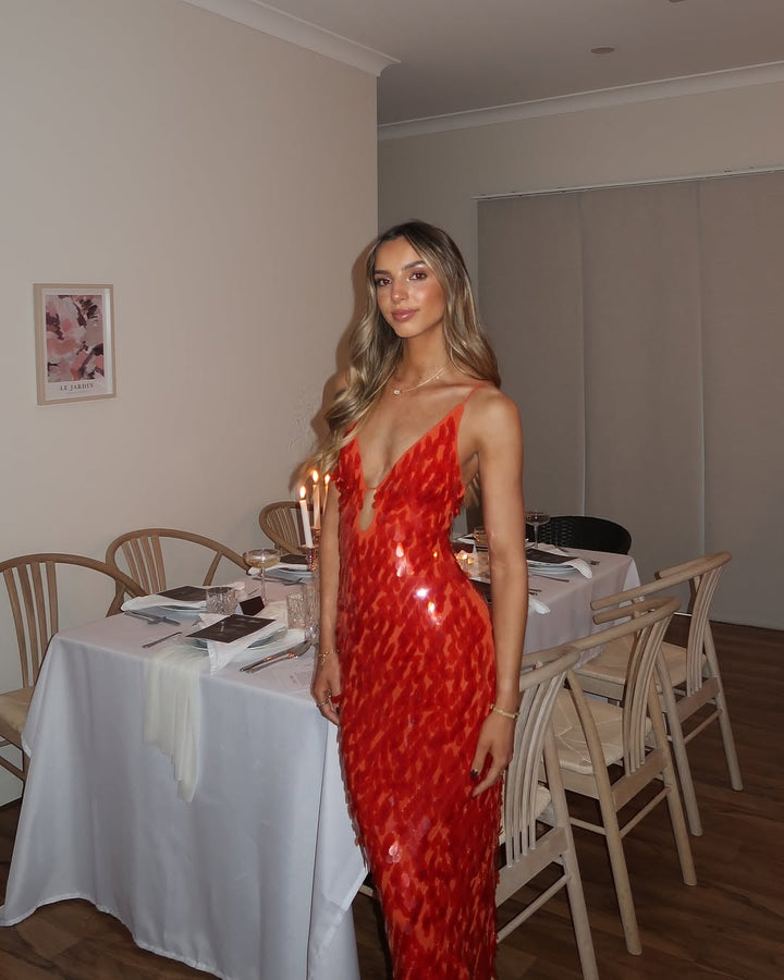 Kalea | Glitter Sequins Backless Strap Dress