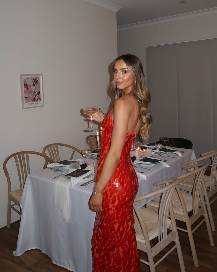 Kalea | Glitter Sequins Backless Strap Dress