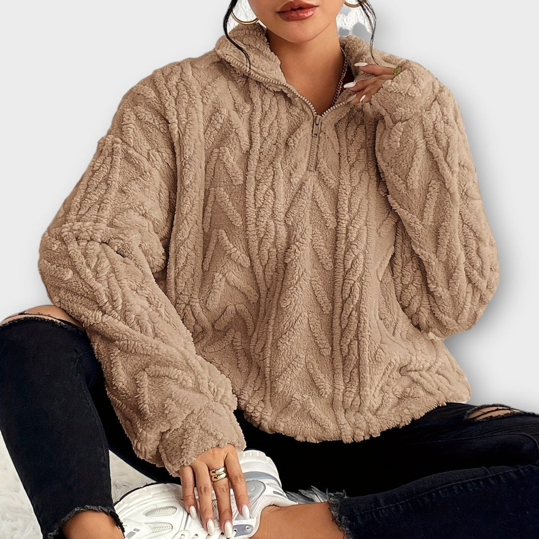 Fiona | Braided Zip-Up Pullover