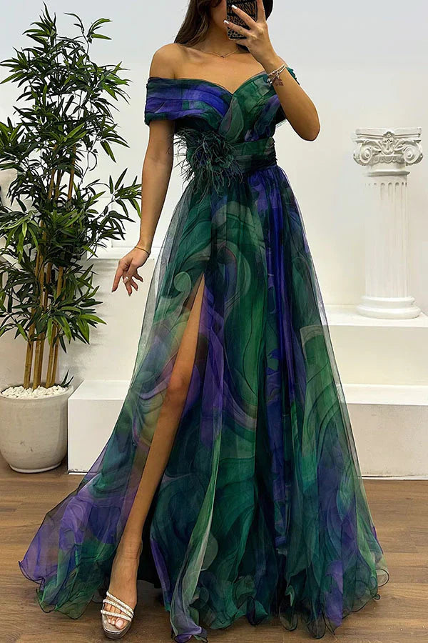 Juliet | Elegant Off-Shoulder Maxi Dress