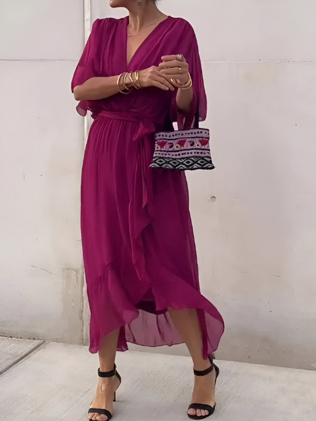 Claire | Tie-Waist Midi Dress
