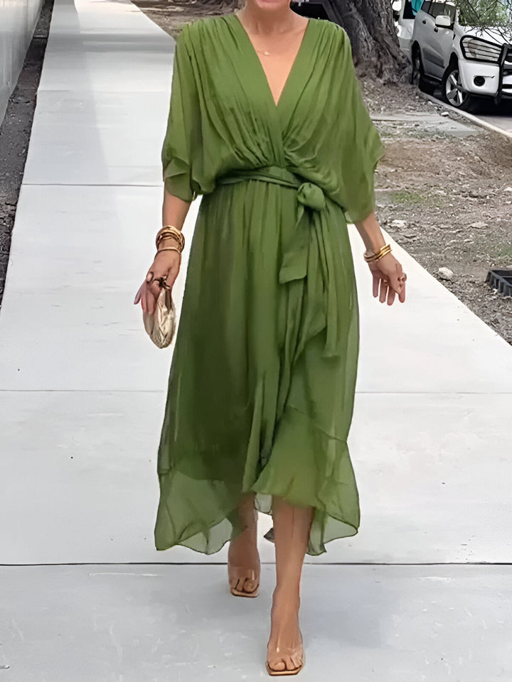 Claire | Tie-Waist Midi Dress