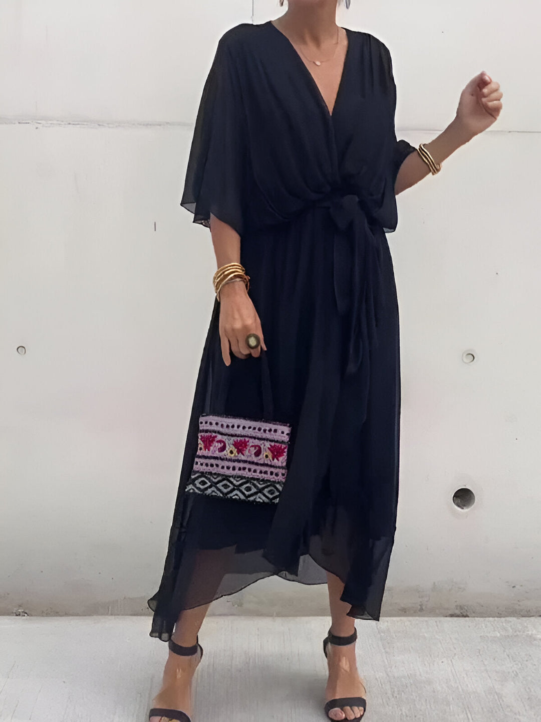 Claire | Tie-Waist Midi Dress